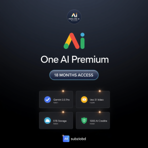 Google One AI Pro 18-Month Subscription – Official Activation, Gemini Advanced, 5TB Storage